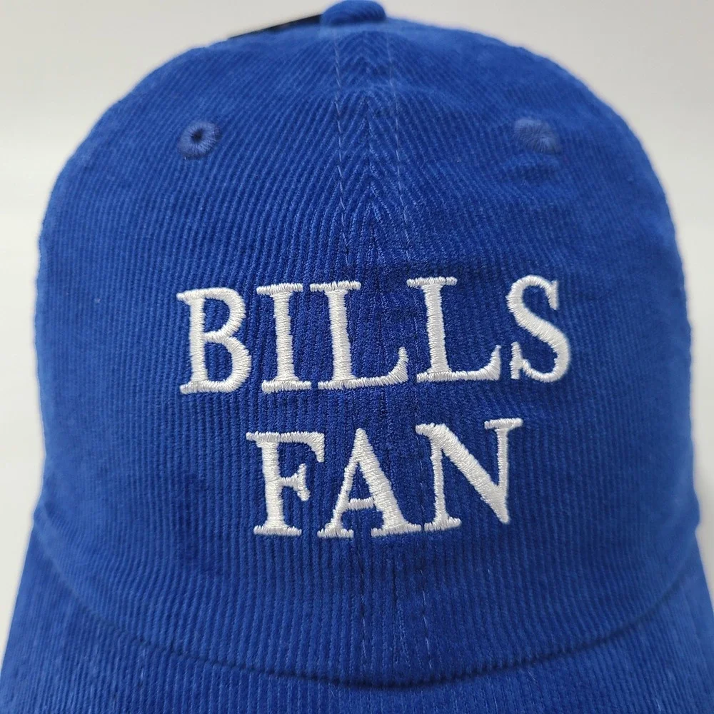 Women Buffalo Bills Hat Strapback New Era Blue White NFL Corduroy Casual Classic